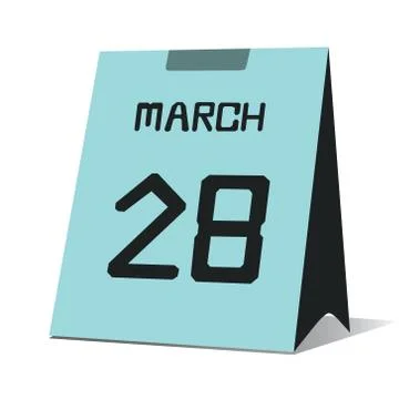 Icon of march 28 Stock Illustration