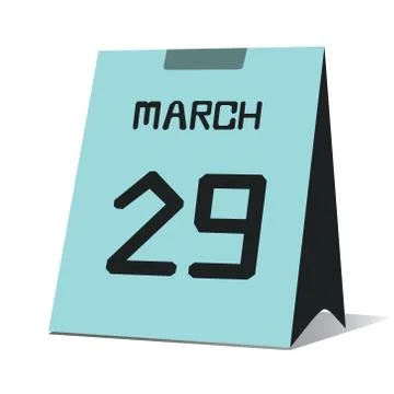 Icon of march 29 Stock Illustration