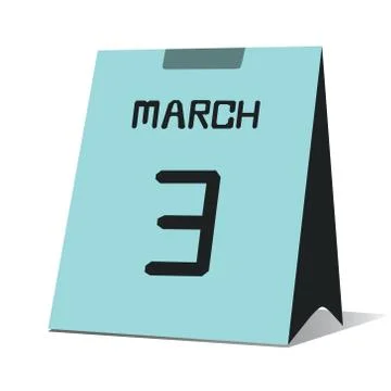 Icon of march 3 Stock Illustration