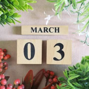 Icon of march 3 Stock Photos