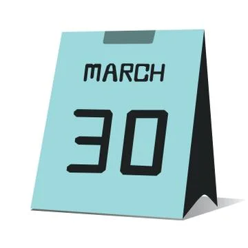 Icon of march 30 Stock Illustration