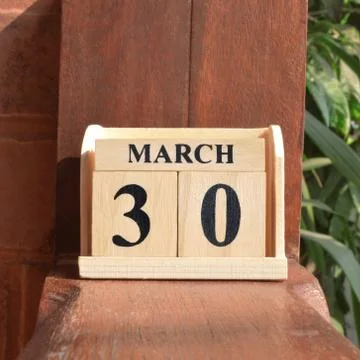 Icon of march 30 Stock Photos