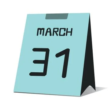 Icon of march 31 Stock Illustration