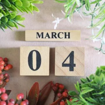 Icon of march 4 Stock Photos