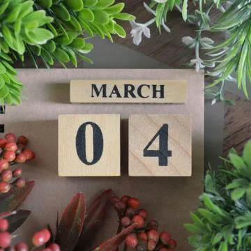Icon of march 4 Stock Photos