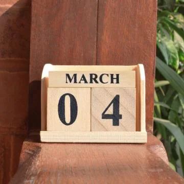 Icon of march 4 Stock Photos