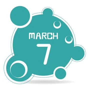 Icon of march 7 Stock Illustration
