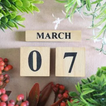 Icon of march 7 Stock Photos