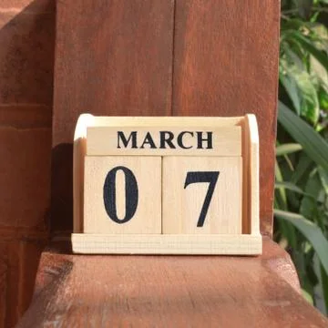 Icon of march 7 Stock Photos