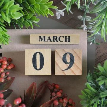Icon of march 9 Stock-Fotos