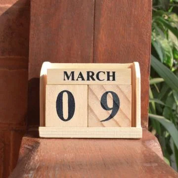 Icon of march 9 Stock Photos