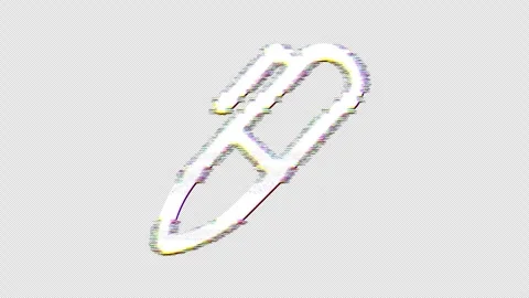 Icon marker is distorted. Glitch. Noise, chromatic aberration, geometric Stock Footage 303623476