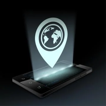 Icon marker navigation 스톡 일러스트