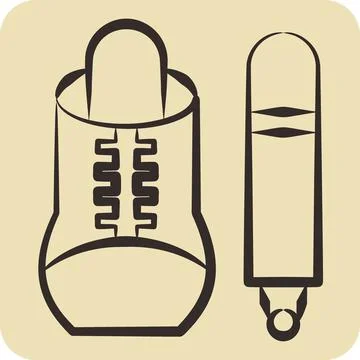 Icon Marker. related to Shoemaker symbol. hand drawn style. simple design e.. Stock Illustration