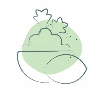 Icon Mashed Potato. related to Vegan symbol. Color Spot Style. simple desig.. Stock Illustration