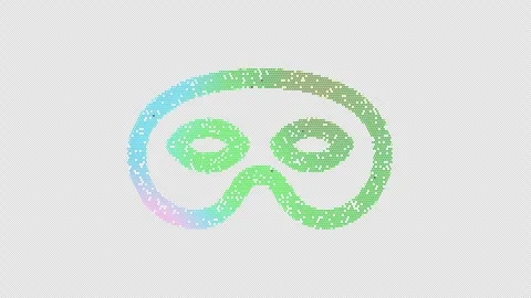 Icon mask is made up of LED square shapes that shimmer and flicker. There are Vídeos de archivo 293939671