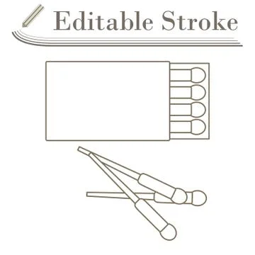 Icon Of Match Box Stock Illustration