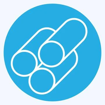 Icon Material. related to Building Material symbol. blue eyes style. simple.. Ilustración de archivo