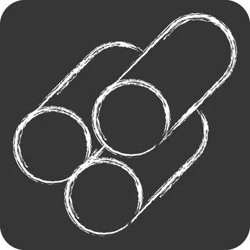 Icon Material. related to Building Material symbol. chalk Style. simple des.. Stock Illustration