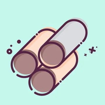 Icon Material. related to Building Material symbol. MBE style. simple desig.. Ilustración de archivo