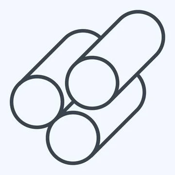 Icon Material. related to Building Material symbol. line style. simple desi.. Stock Illustration