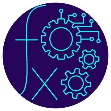 Icon of the Mathematical Function Optimization in AI 스톡 일러스트