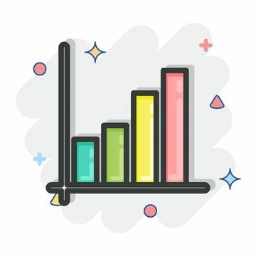 Icon Mathematical Model. related to Machine Learning symbol. Comic Style. s.. Illustrazione stock