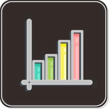 Icon Mathematical Model. related to Machine Learning symbol. Glossy Style. .. Illustrazione stock
