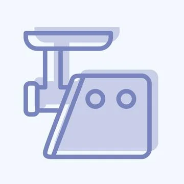 Icon Meat Grinder - Two Tone Style - Simple illustration,Editable stroke Illustrazione stock
