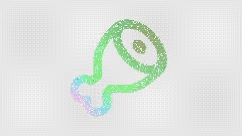 Icon meat is made up of LED square shapes that shimmer and flicker. There are Stock Footage 298153492