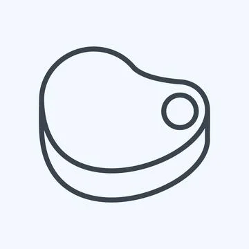 Icon Meat. related to Eid Al Adha symbol. Line Style. simple design editabl.. Stock Illustration