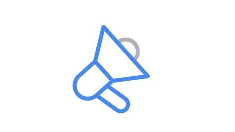 Icon of a megaphone and a question mark, symbolizing inquiry or uncertainty. Vídeos de archivo 334918610