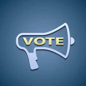 Icon megaphone. Vote. Stock-Illustration