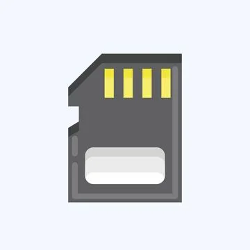 Icon Memory Card. suitable for Computer Components symbol. flat style. simple イラスト素材