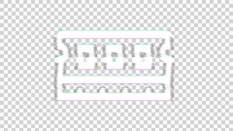 Icon memory is distorted. Glitch. Noise, chromatic aberration, geometric 스톡 일러스트