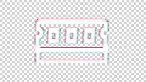 Icon memory is distorted. Glitch. Noise, chromatic aberration, geometric 스톡 일러스트