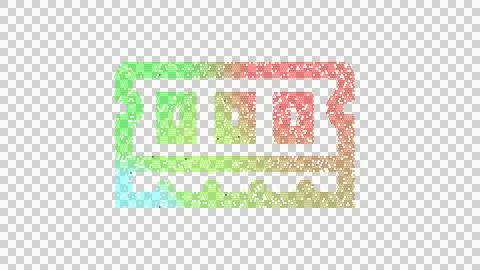 Icon memory is made up of LED square shapes. There are bright diodes and there Stock Illustration