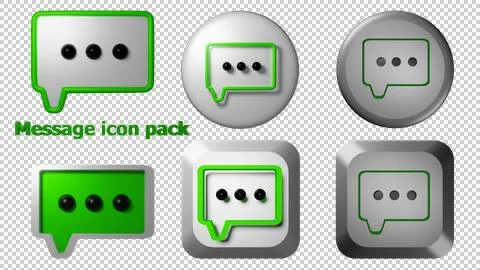 Icon message 3D pack six Photo Stock Illustration