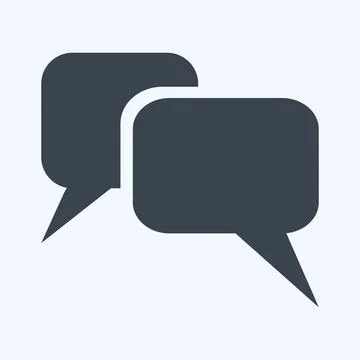 Icon Message Bubbles - Glyph Style,Simple illustration,Editable stroke Stock Illustration