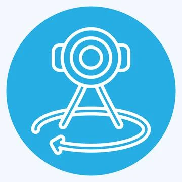 Icon Meta 360 Camera. related to Metaverse symbol. blue eyes style. design .. Stock Illustration