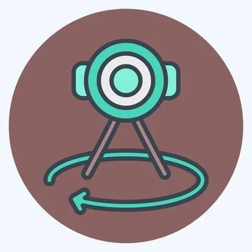 Icon Meta 360 Camera. related to Metaverse symbol. color mate style. design.. Stock Illustration