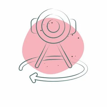 Icon Meta 360 Camera. related to Metaverse symbol. Color Spot Style. design.. Stock Illustration