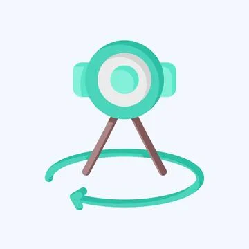 Icon Meta 360 Camera. related to Metaverse symbol. flat style. design editabl Stock Illustration