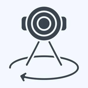 Icon Meta 360 Camera. related to Metaverse symbol. glyph style. design editab Stock Illustration