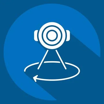 Icon Meta 360 Camera. related to Metaverse symbol. long shadow style. desig.. Stock Illustration