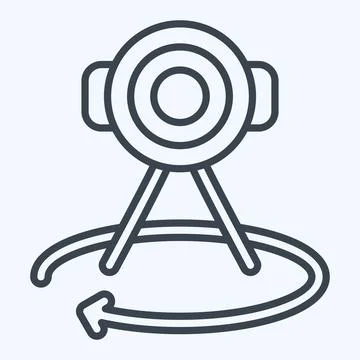 Icon Meta 360 Camera. related to Metaverse symbol. line style. design editabl Stock Illustration