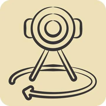 Icon Meta 360 Camera. related to Metaverse symbol. hand drawn style. design.. Stock Illustration