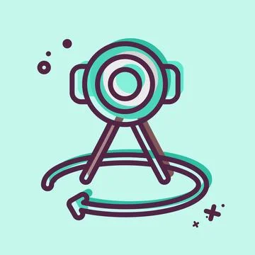Icon Meta 360 Camera. related to Metaverse symbol. MBE style. design editable Stock Illustration