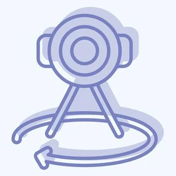 Icon Meta 360 Camera. related to Metaverse symbol. two tone style. design e.. Stock Illustration
