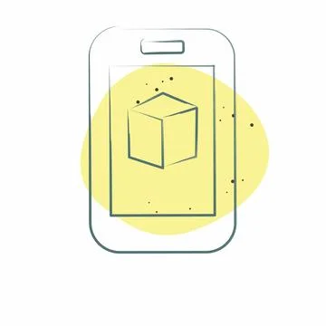 Icon Meta Cube. related to Metaverse symbol. Color Spot Style. design editabl Stock Illustration